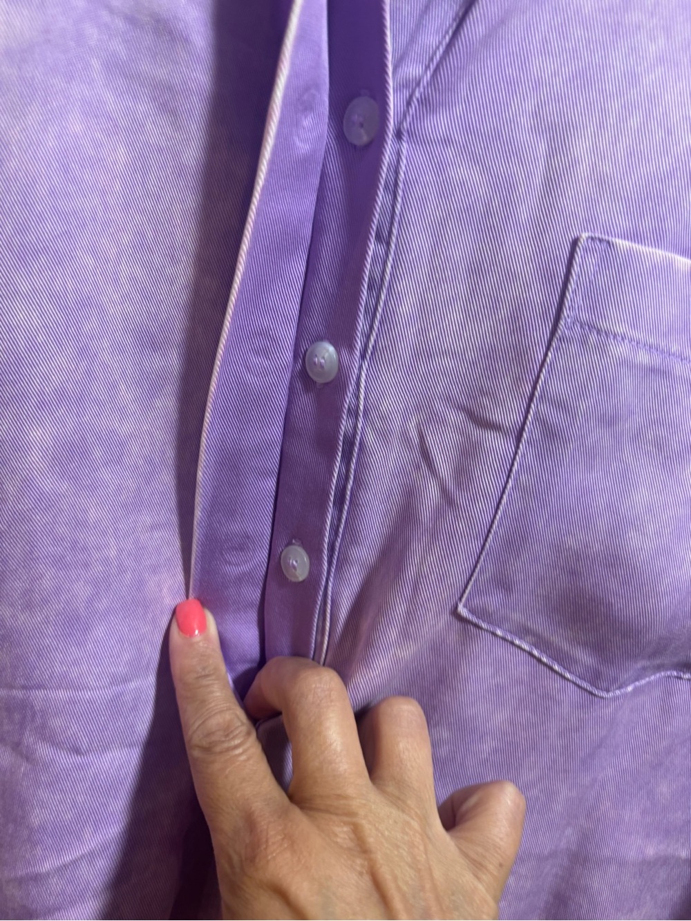 Zenana Outfitters Purple Short Sleeve Button-Front Romper - Picture 5 of 6